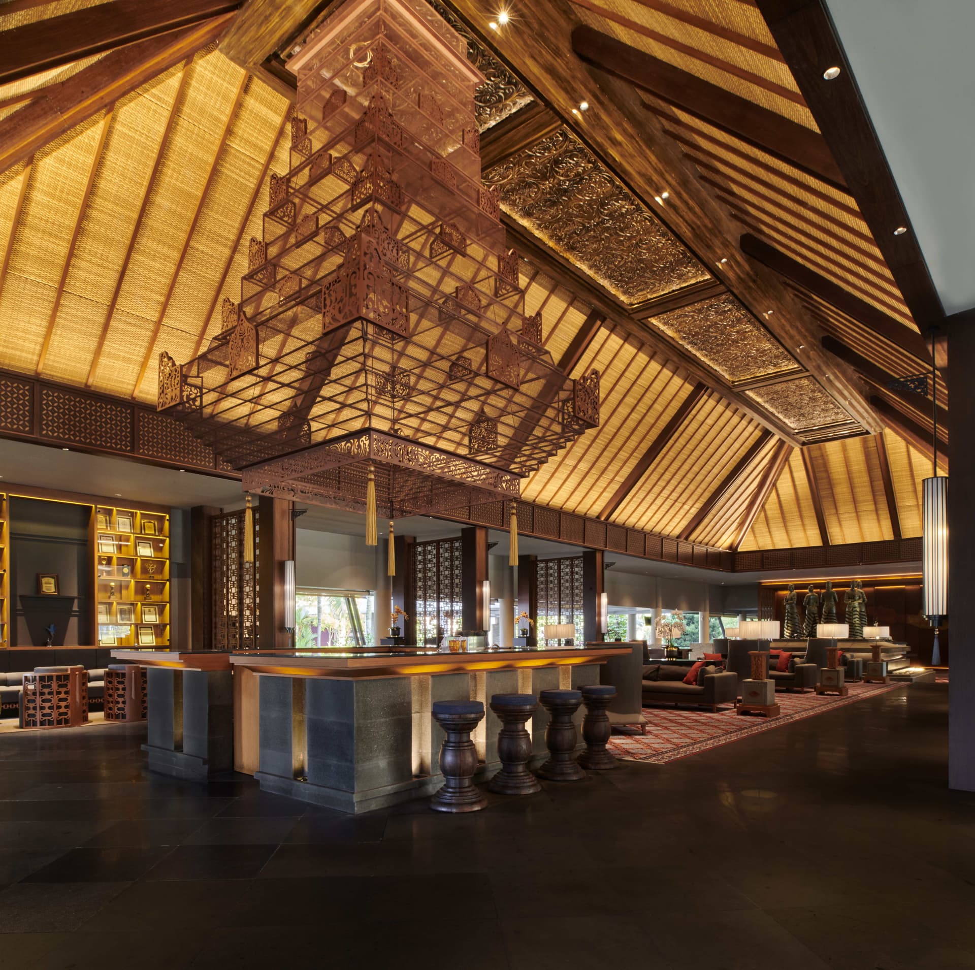 Grand Lobby with Traditional Indonesian Architecture